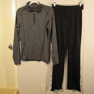 Gray Long Sleeve Top & Track Pants
